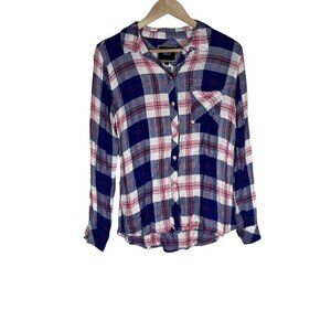 Rails flannel button down top